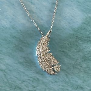 Swarovski Feather Necklace